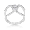 WildKlass 0.4ct CZ Rose Gold Delicate Floral Wrap Ring-WildKlass Jewelry