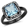 WildKlass Stainless Steel Ring IP Women Synthetic Sea Blue-WildKlass Jewelry