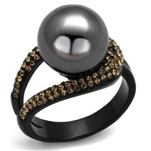 WildKlass Stainless Steel Ring IP Women Synthetic Gray-WildKlass Jewelry