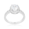 WildKlass Solitaire Engagement Ring With Pave Halo-WildKlass Jewelry