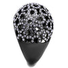 WildKlass Stainless Steel Ring IP Light Black (IP Gun) Women Top Grade Crystal Tanzanite-WildKlass Jewelry