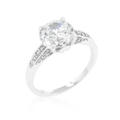 WildKlass Contemporary Engagement Ring with Large Center Stone-WildKlass Jewelry