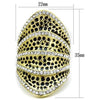 WildKlass Stainless Steel Ring IP Gold Women Top Grade Crystal Clear-WildKlass Jewelry