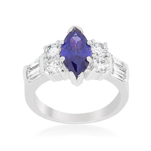 WildKlass Tanzanite Purple Elegant Cocktail Ring-WildKlass Jewelry