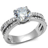 WildKlass Stainless Steel Ring High Polished Women AAA Grade CZ Clear-WildKlass Jewelry