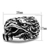 WildKlass Stainless Steel Ring High Polished Men Epoxy Jet-WildKlass Jewelry