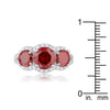 WildKlass Garnet Classic Trio Ring-WildKlass Jewelry