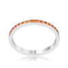 WildKlass 0.5ct Orange CZ Stainless Steel Eternity Band-WildKlass Jewelry