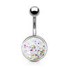Druzy Stone Round Set 316L Surgical Steel WildKlass Belly Button Navel Rings-WildKlass Jewelry