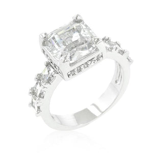 WildKlass Asscher Cut Engagement Ring-WildKlass Jewelry