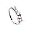 Iridescent Seamless Prong Set 5 Gem Bendable WildKlass Nose Hoop-WildKlass Jewelry