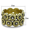 WildKlass Stainless Steel Ring IP Gold Women AAA Grade CZ Clear-WildKlass Jewelry