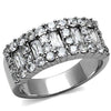 WildKlass Stainless Steel Ring High Polished Women AAA Grade CZ Clear-WildKlass Jewelry