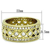 WildKlass Stainless Steel Ring IP Gold Women AAA Grade CZ Clear-WildKlass Jewelry