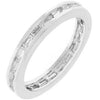 WildKlass Rhodium Plated White Eternity Ring-WildKlass Jewelry