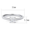 WildKlass Stainless Steel Ring High Polished Women AAA Grade CZ Clear-WildKlass Jewelry