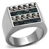 WildKlass Stainless Steel Ring High Polished Men Leather Assorted-WildKlass Jewelry