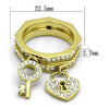 WildKlass Stainless Steel Ring IP Gold Women Top Grade Crystal Citrine Yellow-WildKlass Jewelry