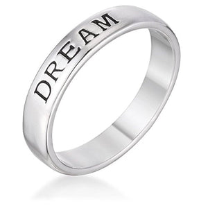 WildKlass DREAM Rhodium Plated Eternity Band-WildKlass Jewelry