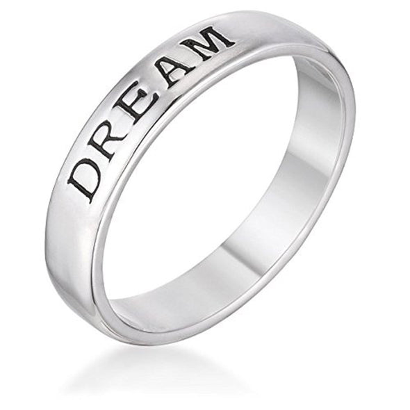 WildKlass DREAM Rhodium Plated Eternity Band-WildKlass Jewelry