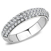WildKlass Stainless Steel Ring High Polished Women Top Grade Crystal Clear-WildKlass Jewelry