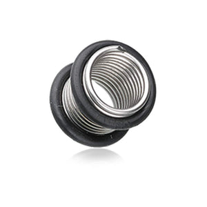 Spring Coil No Flare Ear Gauge Tunnel WildKlass Plug-WildKlass Jewelry