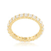 WildKlass Gold ToneCubic Zirconia Eternity Band-WildKlass Jewelry