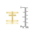 WildKlass 0.08ct CZ 14k Gold Plated Contemporary Cross Ring-WildKlass Jewelry