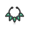 Colorline Opal Quinary Spear WildKlass Fake Septum Clip-On Ring-WildKlass Jewelry