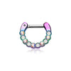 Colorline Opal Paradigm WildKlass Septum Clicker-WildKlass Jewelry
