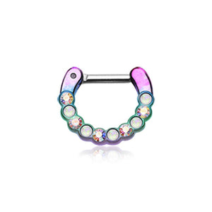 Colorline Opal Paradigm WildKlass Septum Clicker-WildKlass Jewelry