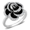 WildKlass Stainless Steel Ring No Plating Women Top Grade Crystal Clear-WildKlass Jewelry