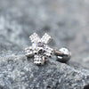 316L Stainless Steel Dazzling Flower WildKlass Cartilage Earring-WildKlass Jewelry