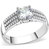 WildKlass Stainless Steel Ring High Polished Women Cubic Clear-WildKlass Jewelry