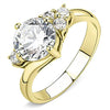 WildKlass Stainless Steel Ring IP Gold Women AAA Grade CZ Clear-WildKlass Jewelry