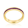 WildKlass Stylish Stackables with Purple Crystal Ring-WildKlass Jewelry