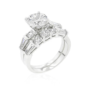 WildKlass Engagement Set with Large Center Stone-WildKlass Jewelry