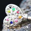 316L Stainless Steel Rainbow Key WildKlass Nipple Bar-WildKlass Jewelry