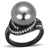 WildKlass Stainless Steel Ring IP Women Synthetic Gray-WildKlass Jewelry