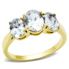 WildKlass Stainless Steel Ring IP Gold Women AAA Grade CZ Clear-WildKlass Jewelry