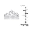 WildKlass Aurora 0.34ct CZ Rhodium Plated Heart Crown Ring-WildKlass Jewelry