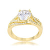 WildKlass 2.3ct CZ 14k Gold Plated Classic Ring-WildKlass Jewelry