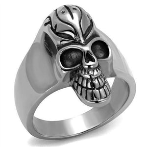 WildKlass Stainless Steel Ring High Polished Men Epoxy Jet-WildKlass Jewelry