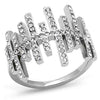 WildKlass Stainless Steel Ring High Polished Women Top Grade Crystal Clear-WildKlass Jewelry