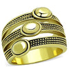 WildKlass Stainless Steel Ring IP Gold Women Epoxy Jet-WildKlass Jewelry