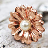 Rose Gold Plated Sweat Pearl Daisy WildKlass Cartilage Earring-WildKlass Jewelry