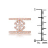 WildKlass 0.4ct CZ Rose Gold Delicate Clover Wrap Ring-WildKlass Jewelry