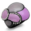 WildKlass Stainless Steel Ring IP Women Top Grade Crystal Clear-WildKlass Jewelry
