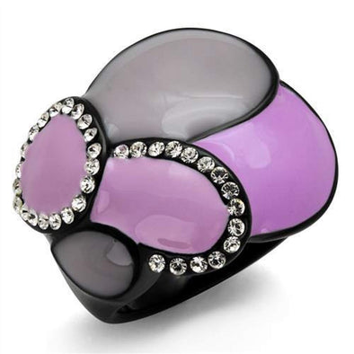 WildKlass Stainless Steel Ring IP Women Top Grade Crystal Clear-WildKlass Jewelry