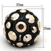 WildKlass Stainless Steel Halloween Ring IP Black Women Top Grade Crystal Metallic Light Gold-WildKlass Jewelry